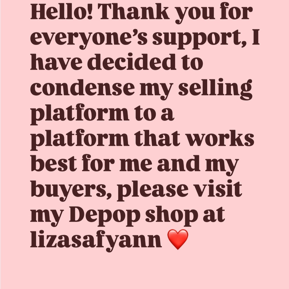 Text Announcement on Pink Background